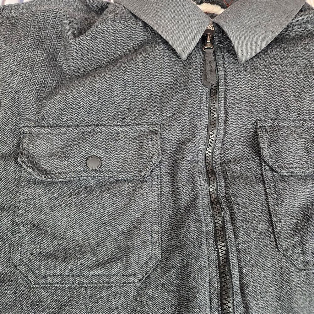 Eddie Bauer Outdoor Mens 2XL Zip Up Charcoal Faux Fur Lined Jacket Pockets‎ Warm - Picture 13 of 16